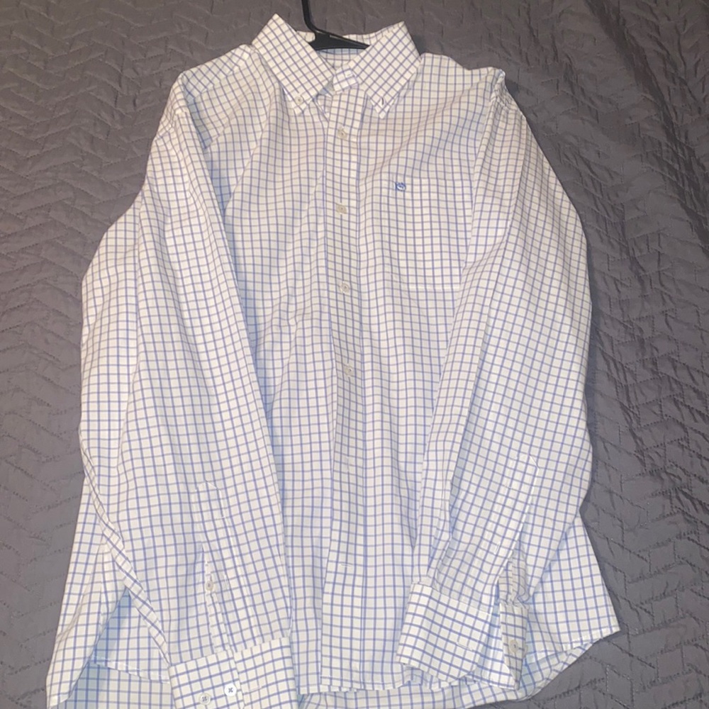 Like new Southern tide Mens checkered dress shirt (medium)